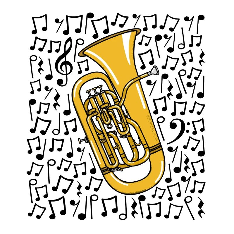 Euphonium Musical Notes Brass Musician