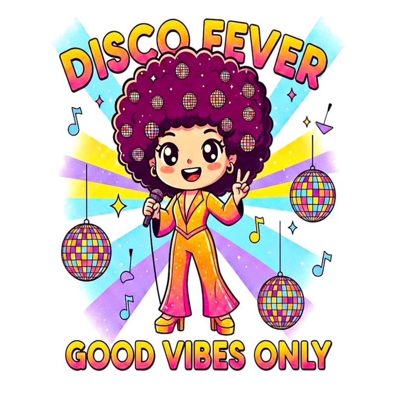 DISCO FEVER Cute Comic 70s