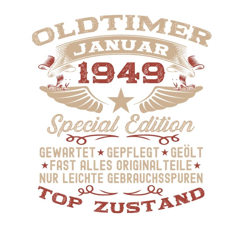 77. Geburtstag Geschenk Oldtimer Januar 1949