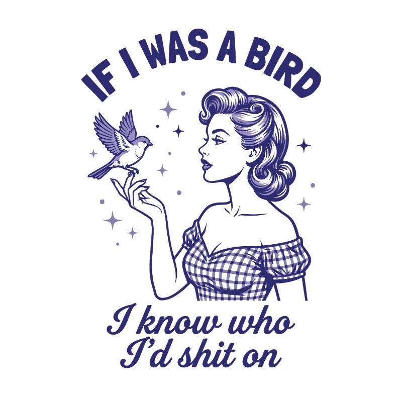 Echte Rache Vogel Retro Statement