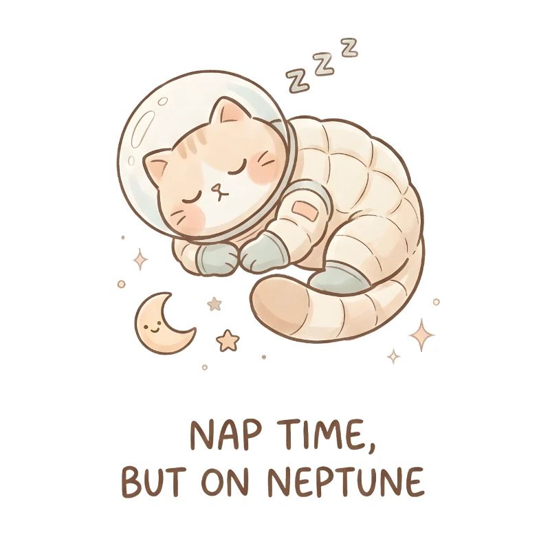 Nap Neptune | Cute Space Cat