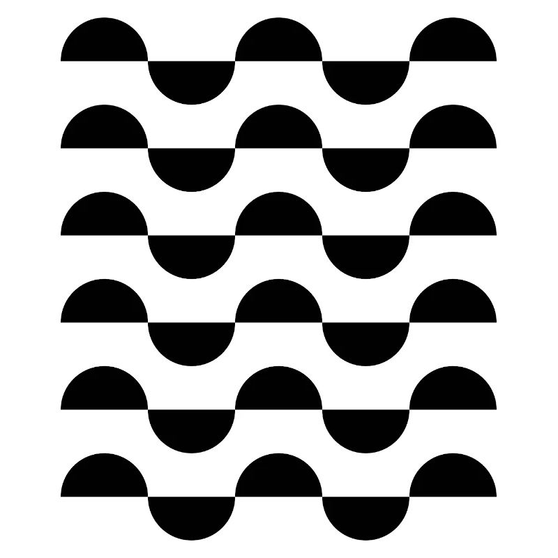 geometric wavy circles pattern design