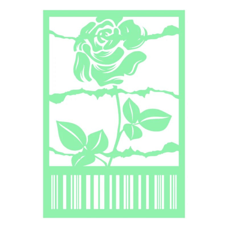 Gothic Rose Barbed Wire Barcode Urban Style