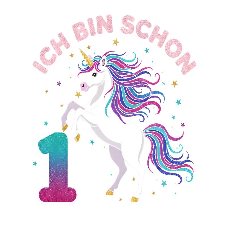 1. Geburtstag Einhorn Mädchen Ich bin schon 1