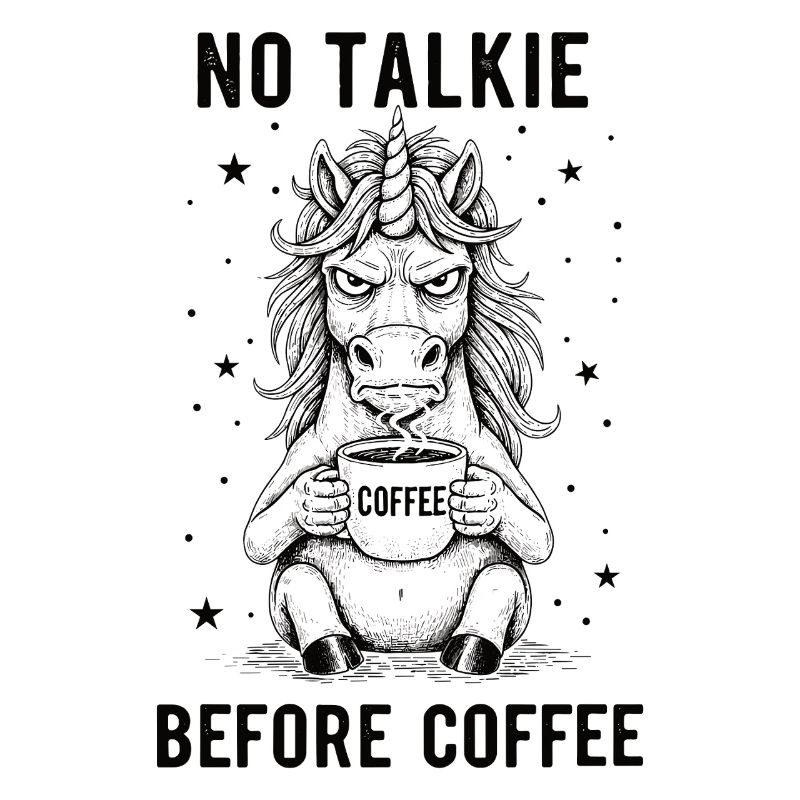 Pas de conversation devant une licorne amoureuse du café