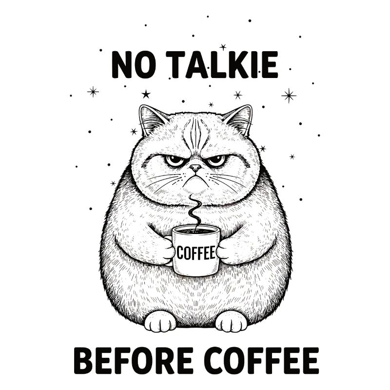 Pas de conversation devant un chat amateur de café