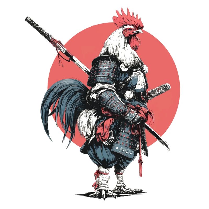 Rooster Samurai in Armor
