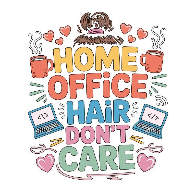 Remote Developer Home Office Hair Web Developer