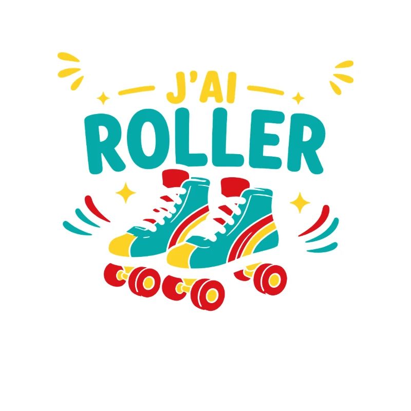 Roller coloré et énergie joyeuse