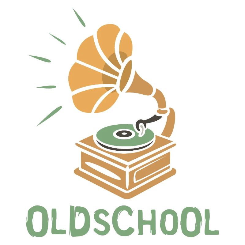 Oldschool Gramophone Retro Design
