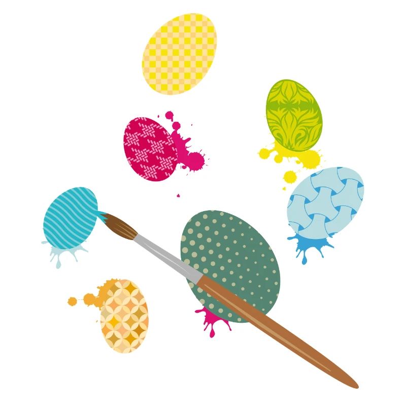Colorful Easter Eggs – Creative Painting Design with Brush