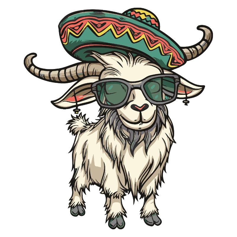 Sombrero comique comique de la chèvre de montagne