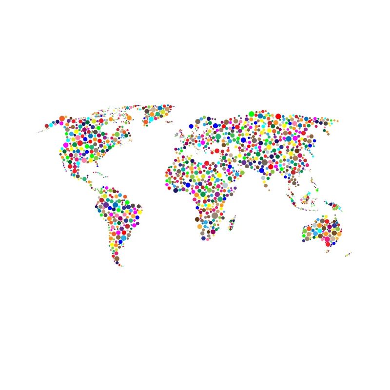 EARTH DOT : Planisphère à points
