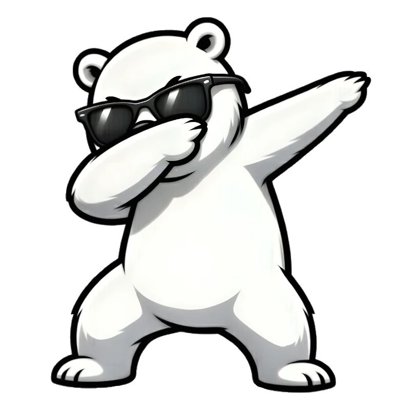 Dabbing Eisbär