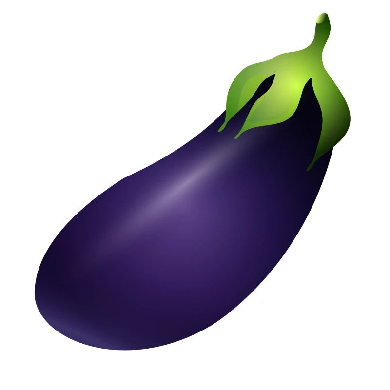 large violet glowing aubergine