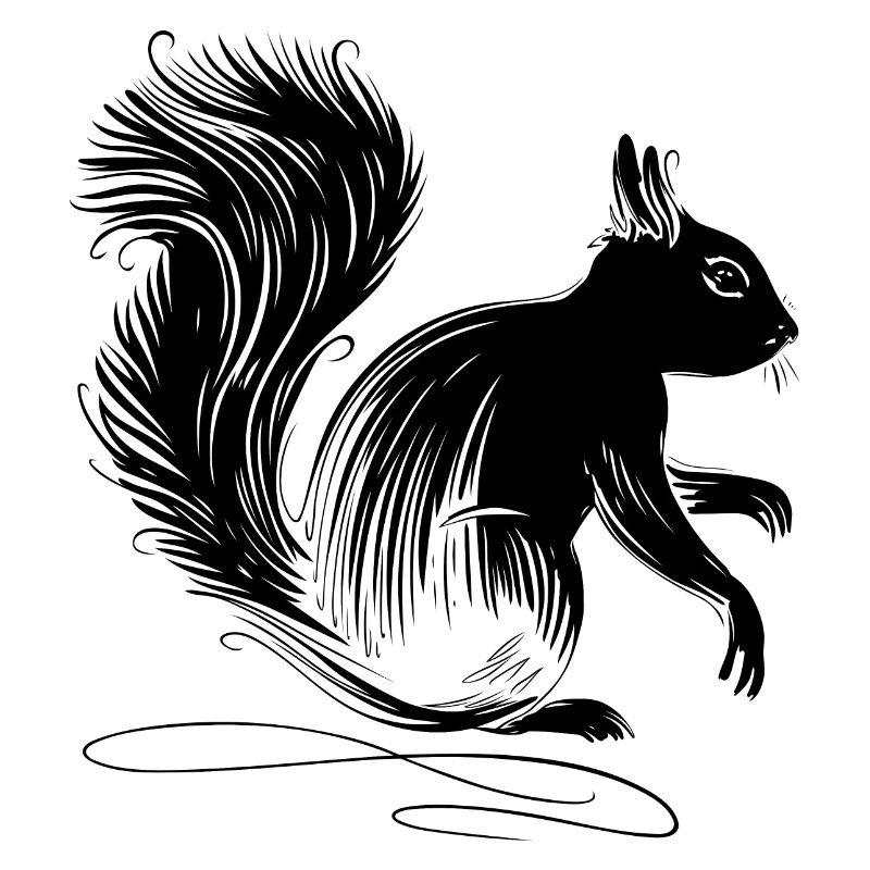 Silhouette d’animal d’écureuil
