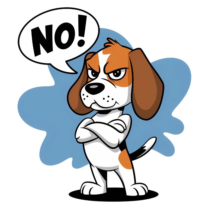 Expressive Beagle Cartoon Illustration