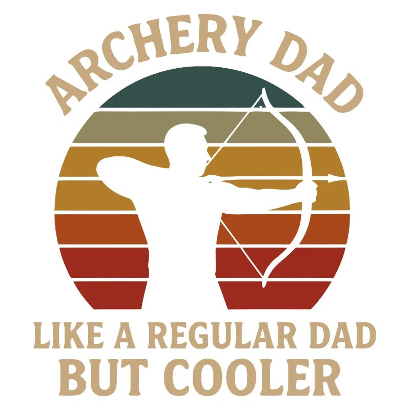 Archery Dad Retro Sunset Design