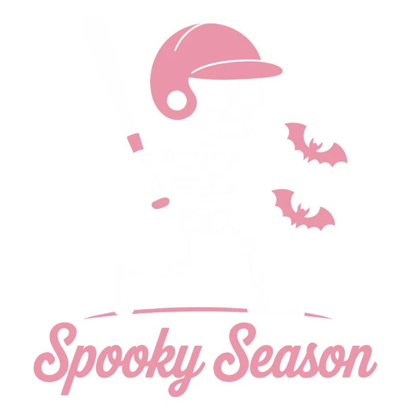 Spooky Skeleton Baseball en rose