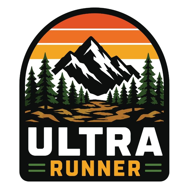 Ultra Runner Vintage Mountain Sunset