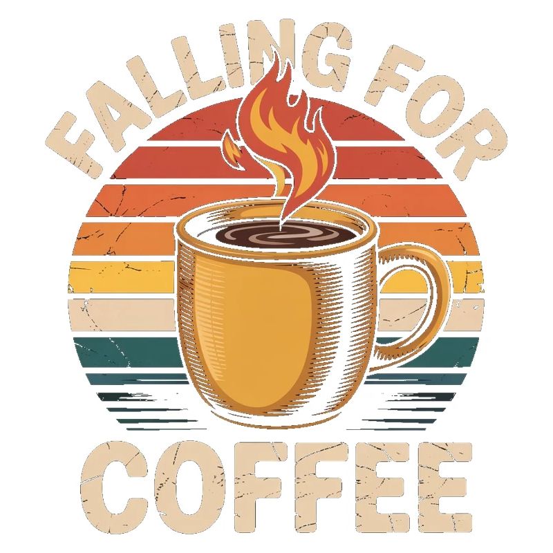 Falling For Coffee Retro Vintage Fall