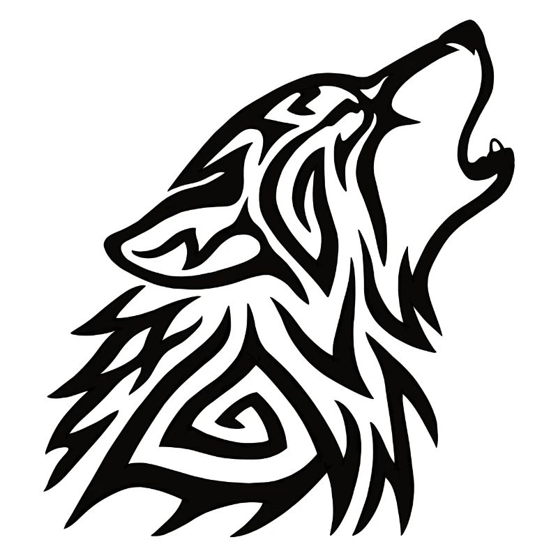 Hurlement de loup tribal