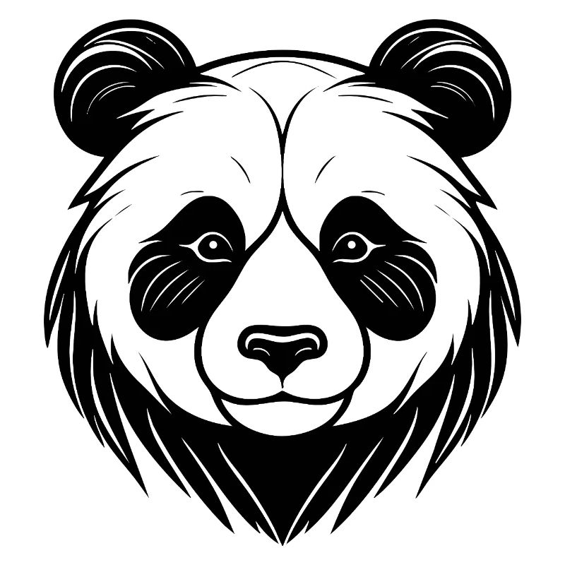 Panda Gesicht Kunstdesign