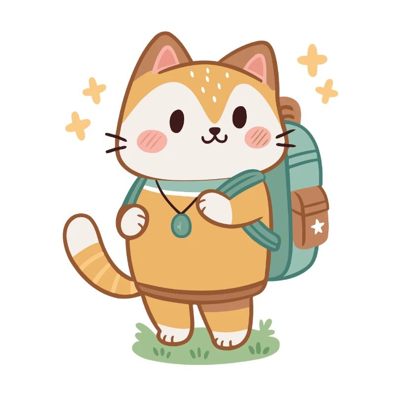 Cute Adventurer Cat Backpack
