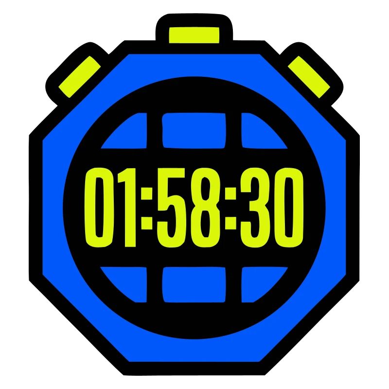 Stoppuhr Bestzeit Halbmarathon