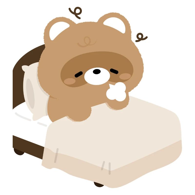 Castor endormi douillet sur lit