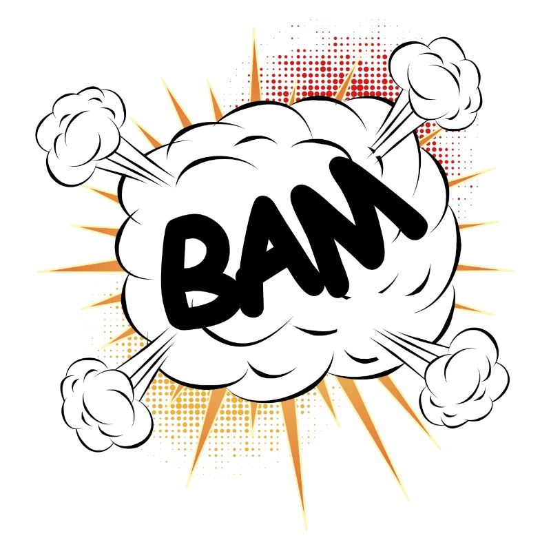 Bam comic fight cloud for your own texts & motifs
