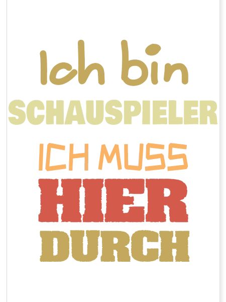 Beruf Schauspieler