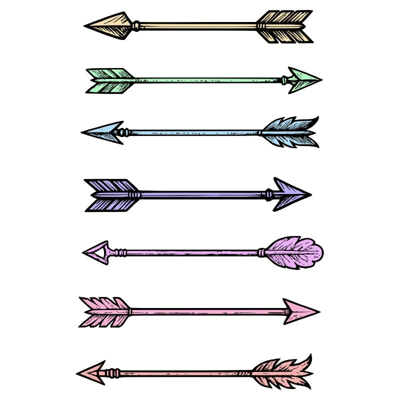 Conception de flèches colorées