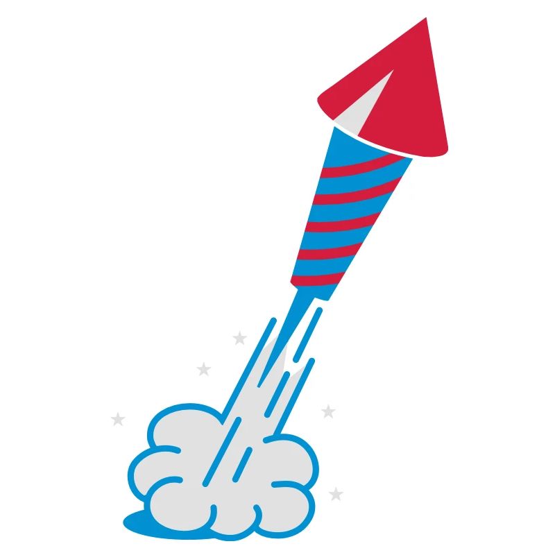 Fireworks rocket launch