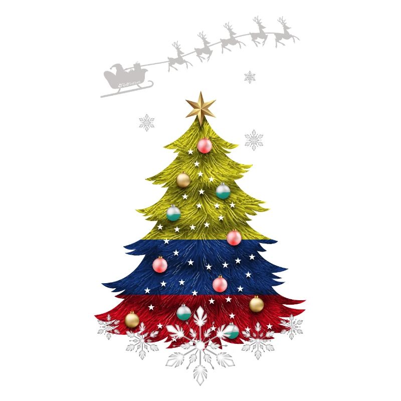 Sapin de Noël avec drapeau de la Colombie