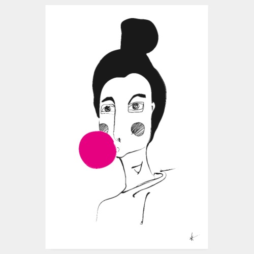 bubblegum - pink - art poster