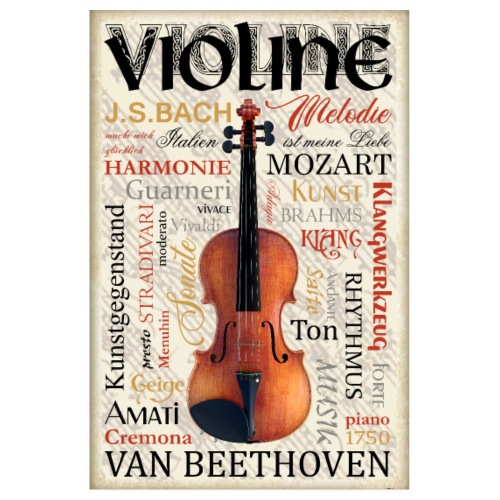 Musikposter Violine - Poster 20x30 cm