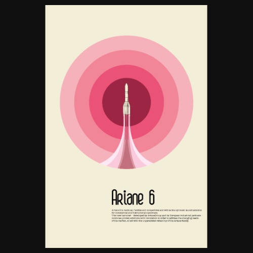 Ariane 6 solar pink version by ItArtWork - Poster 8 x 12 (20x30 cm)
