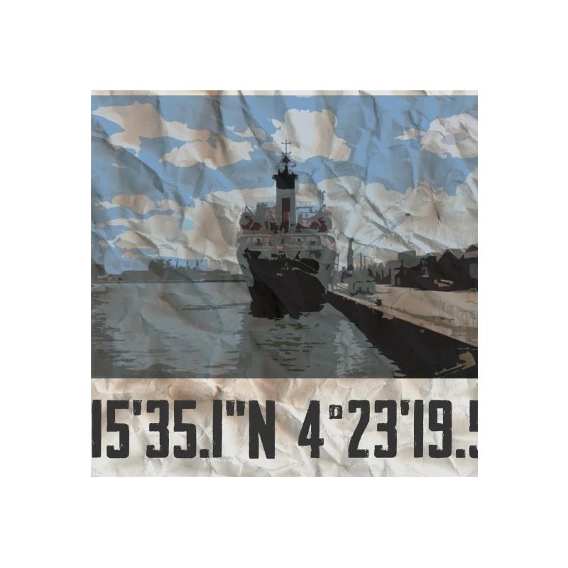 Conception du port d’Anvers avec coordonnées géographiques