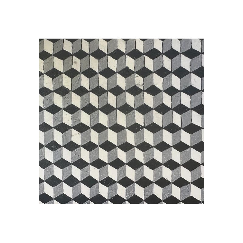 Three-dimensional cubes grayscale