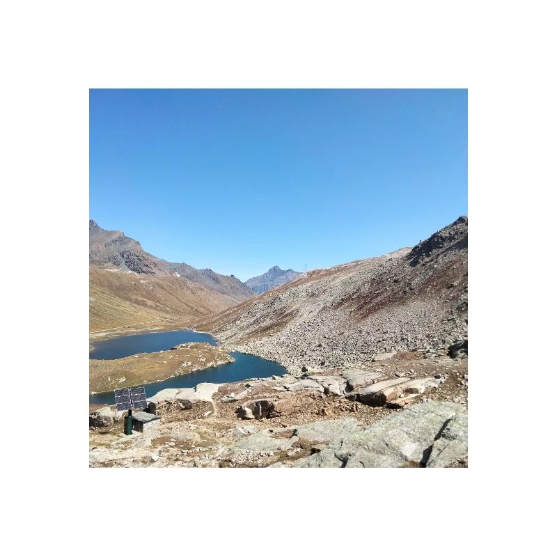 Alpine lake under clear sky