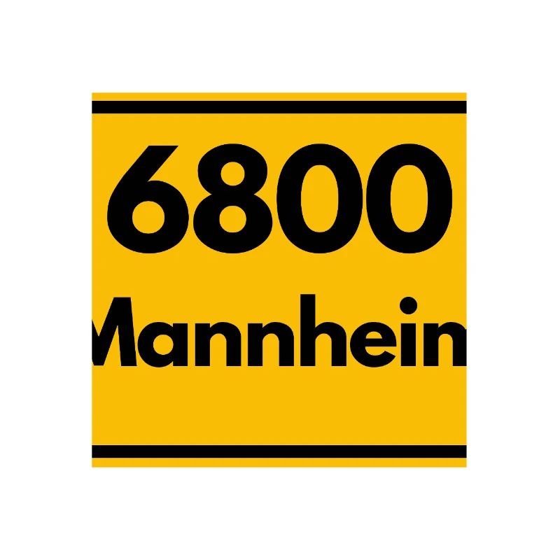 ANCIEN CODE POSTAL RETRO 6800 MANNHEIM Squares