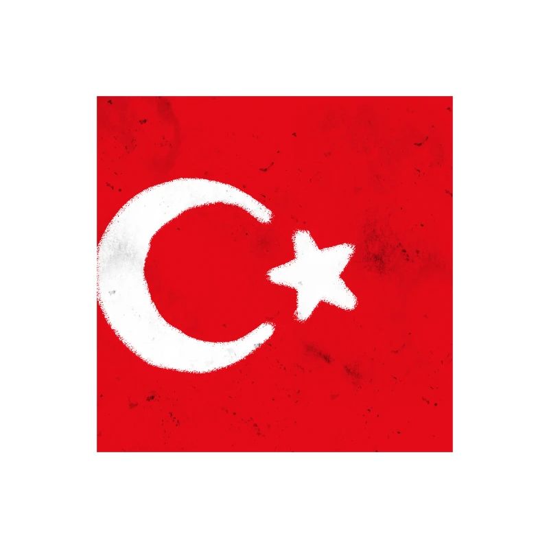 Drapeau turc Impression d’art abstrait