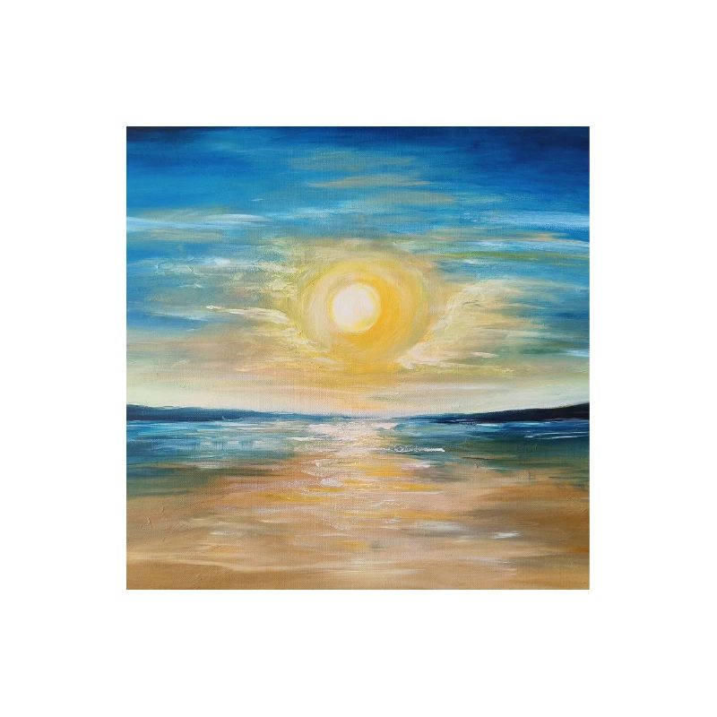 Reflet du coucher de soleil sur les eaux calmes