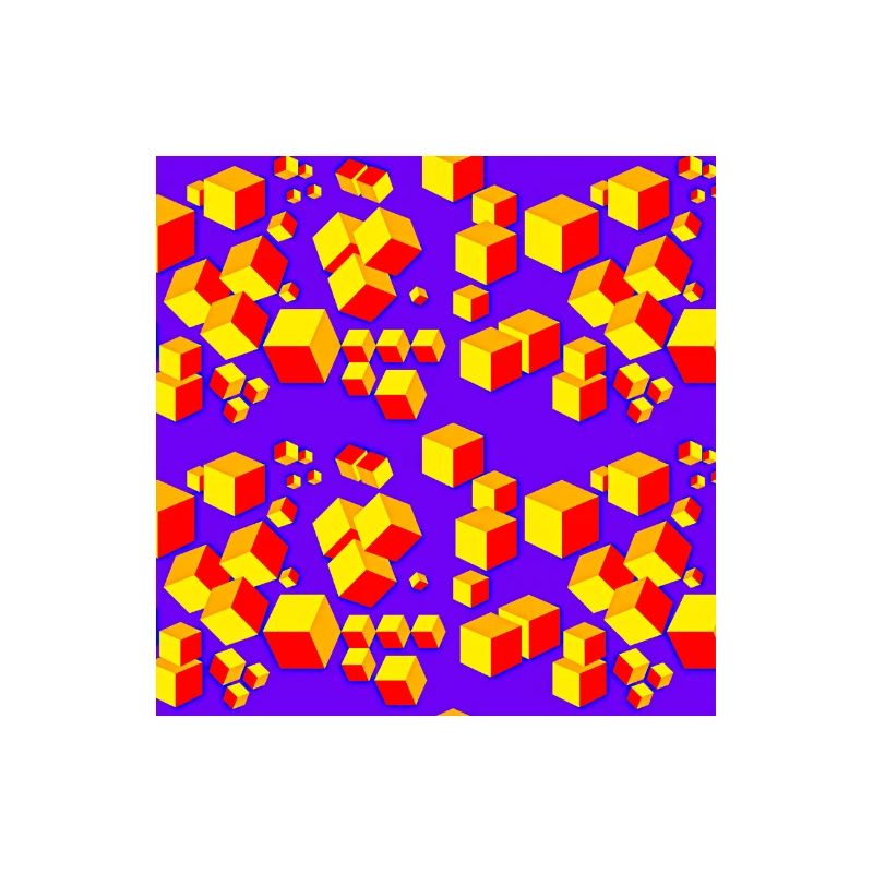Déco motif cube coloré