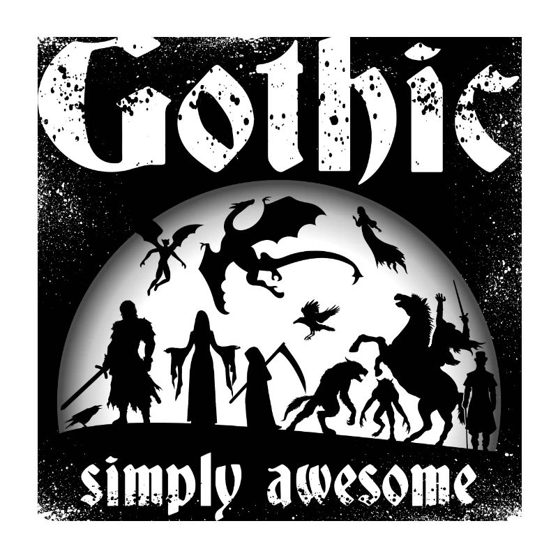 Gothic, spooky full moon creatures