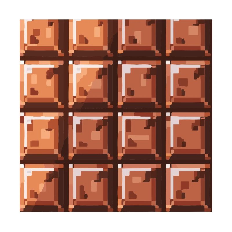 Pixel Chocolate Square Pattern