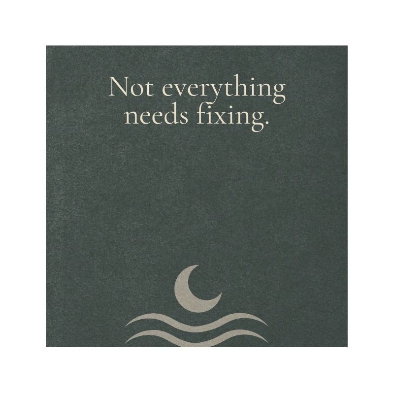 Not everything needs fixing