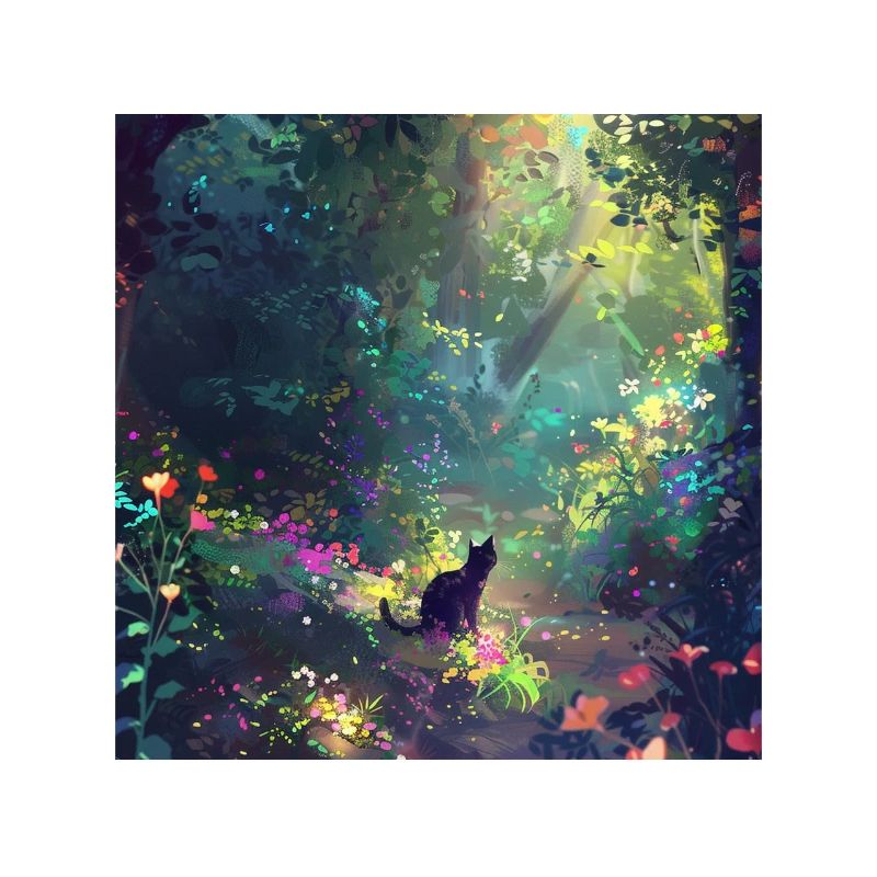 Chat des forêts ensoleillé