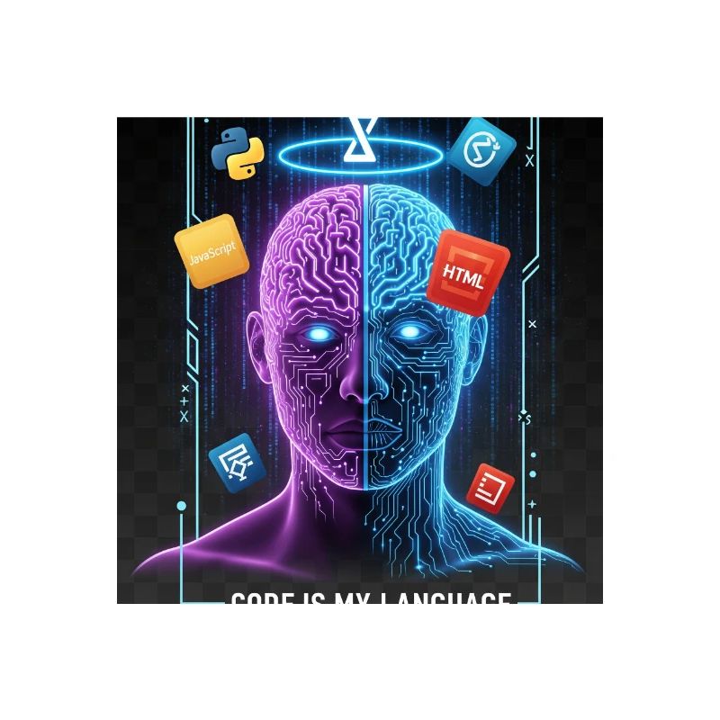 Code & Logic Cyberpunk Tech Brain T-Shirt
